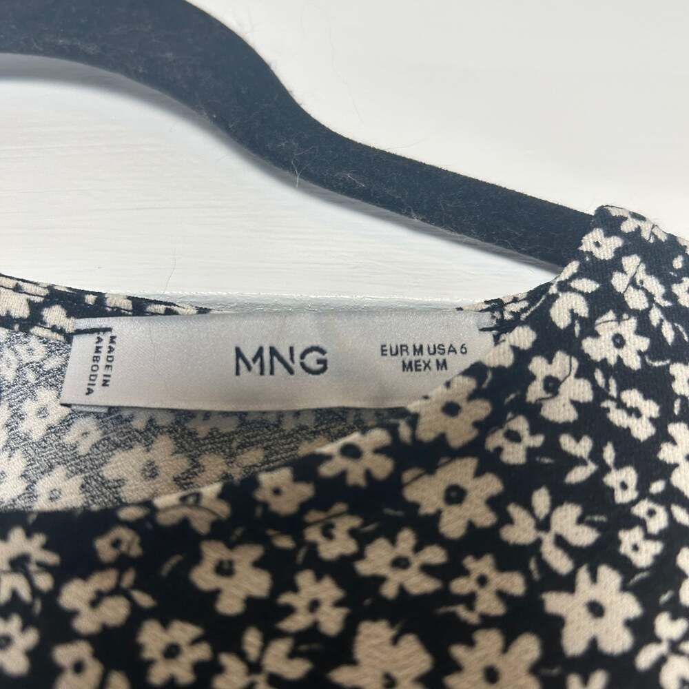 Mango MNG Floral Long Sleeve dress size medium